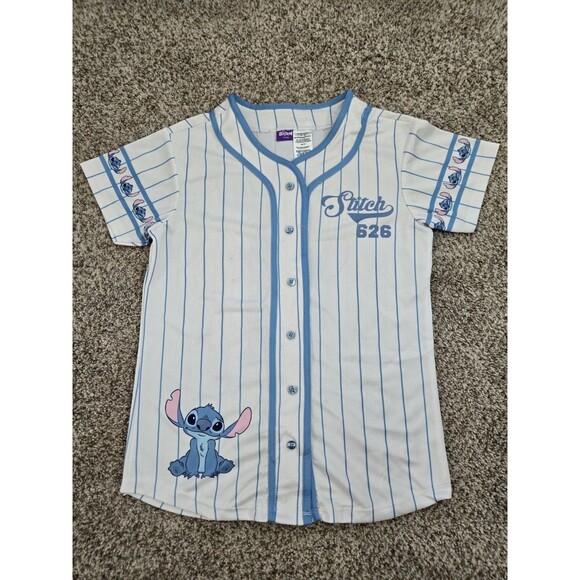 DISNEY STITCH Baseball Jersey Top "Cute But Weird" Kids Size XL/16 *NWOT* - Picture 1 of 8